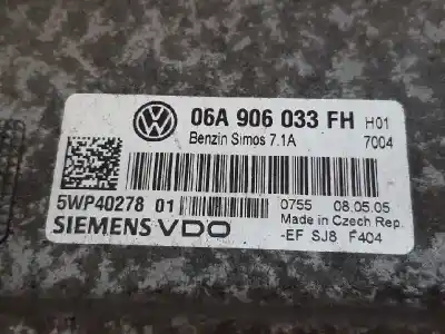 Second-hand car spare part ecu engine control for seat altea (5p1) select oem iam references 06a906033fh  5wp40278