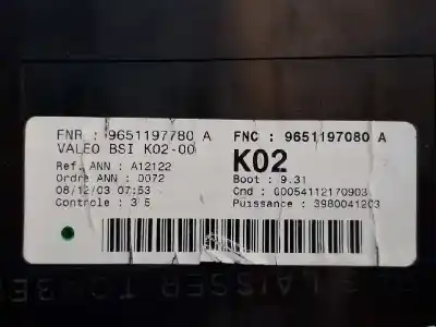 Автозапчастина б/у реле/запоперівник для peugeot 307 (s1) xr посилання на oem iam 9651197780  