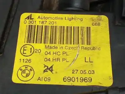 Second-hand car spare part left headlight for bmw serie 3 compact (e46) 316ti oem iam references 0301187201  