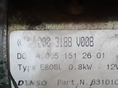 Second-hand car spare part starter motor for smart coupe básico (37kw) oem iam references a0051512601  0003188v008