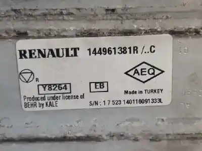 Peça sobressalente para automóvel em segunda mão intercooler por dacia duster ambiance 4x2 referências oem iam 144961381r  