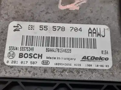 Second-hand car spare part ecu engine control for opel meriva b essentia oem iam references 0281017587  55578704