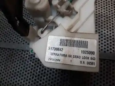 Second-hand car spare part left front door lock for lancia ypsilon (101) 1.4 16v platino oem iam references 51739842  