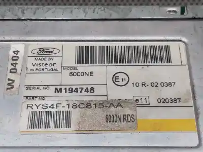 Tweedehands auto-onderdeel audiosysteem / radio-cd voor ford mondeo berlina (gd) clx oem iam-referenties rys4f18c815aa  