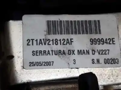 Pezzo di ricambio per auto di seconda mano serratura porta anteriore destra per ford transit connect (tc7) furgón (2006->) riferimenti oem iam 2t1av21812af   Pezzo di ricambio per auto di seconda mano serratura porta anteriore destra per ford transit connect (tc7) furgón (2006->) riferimenti oem iam 2t1av21812af