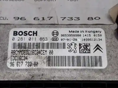 Second-hand car spare part ecu engine control for citroen c4 coupe vtr oem iam references 0281011863  9661773380