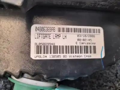 Second-hand car spare part interior left tailgate light for dodge journey sxt oem iam references 04806369ab  