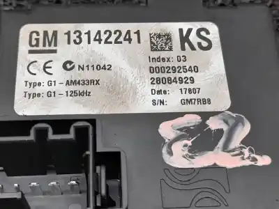 Second-hand car spare part fuse box unit for opel corsa d cosmo oem iam references 13142241  28084929