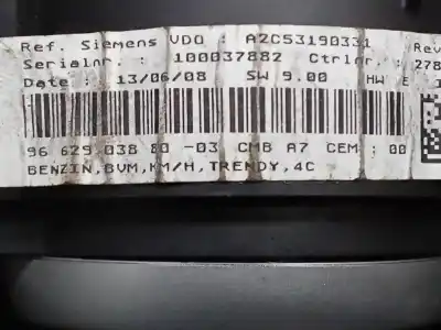 Peça sobressalente para automóvel em segunda mão quadrante por peugeot 207 urban referências oem iam a2c53190331  9662903880