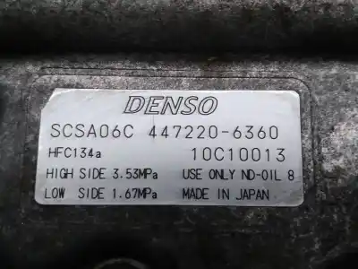 Second-hand car spare part air conditioning compressor for toyota corolla (e12) 1.6 16v oem iam references 4472206360  