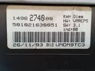 Peça sobressalente para automóvel em segunda mão quadrante por fiat ulysse (179) 2.2 jtd dynamic referências oem iam 1496274080  