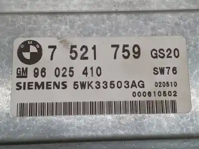 Peça sobressalente para automóvel em segunda mão centralina do motor por bmw x5 (e53) 3.0d referências oem iam 7521759 5wk33503ag 96025410