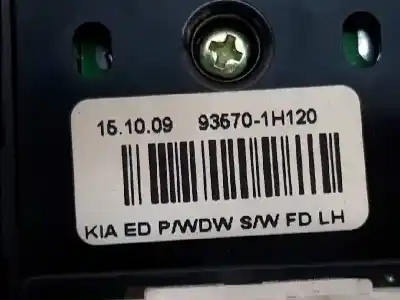 Second-hand car spare part left front power window switch for kia cee´d drive oem iam references 935701h120  823511h010
