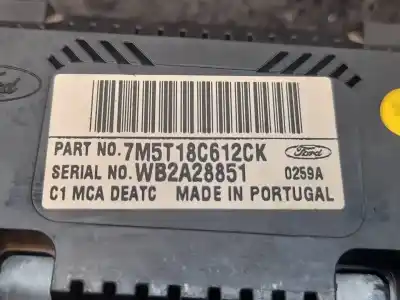 Peça sobressalente para automóvel em segunda mão comando de sofagem (chauffage / ar condicionado) por ford focus turnier (cb4) trend referências oem iam 7m5t18c612ck  wb2a28851