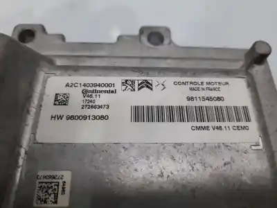 Автозапчастина б/у ебу контролер двигуна для citroen c-elysée shine посилання на oem iam 9811545080  a2c1403940001