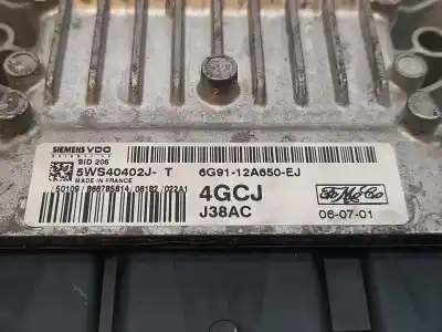 Second-hand car spare part ecu engine control for ford s-max (ca1) titanium oem iam references 6g9112a650ej  5ws40402j