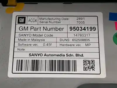 Second-hand car spare part gps navigation system for chevrolet orlando lt+ oem iam references 95144199  95034199