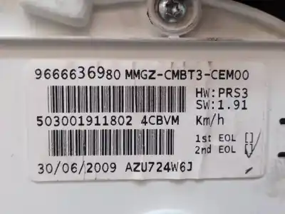 Peça sobressalente para automóvel em segunda mão quadrante por peugeot 206+ básico referências oem iam 9666636980  