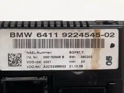 Peça sobressalente para automóvel em segunda mão comando de sofagem (chauffage / ar condicionado) por bmw serie 1 berlina (e81/e87) 116d referências oem iam 6411922454502  