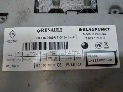 Gebrauchtes Autoersatzteil audiosystem / radio-cd zum renault megane iii berlina 5 p expression oem-iam-referenzen 281159389r  