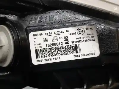 Second-hand car spare part left headlight for opel meriva b selective oem iam references 13286612  