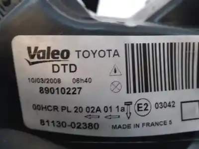 Gebrauchtes Autoersatzteil rechter scheinwerfer zum toyota corolla (e12) 1.4 turbodiesel cat oem-iam-referenzen 89010227  