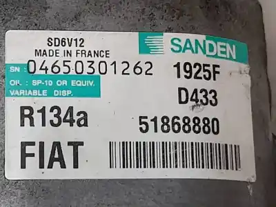 Second-hand car spare part air conditioning compressor for fiat doblo easy oem iam references 1925f  04650301262