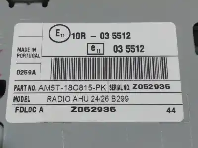 Автозапчастина б/у аудіо система / радіо cd для ford fiesta (ccn) trend посилання на oem iam am5t18c815k  
