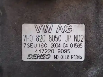 Автозапчастина б/у компресор кондиционера для volkswagen touareg (7la, 7l6, 7l7) 2.5 r5 tdi посилання на oem iam 7h0820805c  