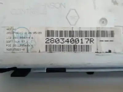 Second-hand car spare part multifunction display for renault clio iii pack authentique oem iam references 280340017r  