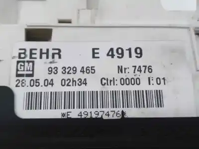 Peça sobressalente para automóvel em segunda mão comando de sofagem (chauffage / ar condicionado)  por opel meriva enjoy referências oem iam 93329465  