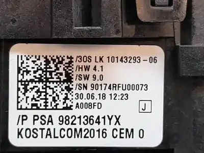 Second-hand car spare part headlights switch for opel combo life expression oem iam references 98213641yx  