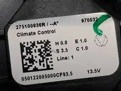 Second-hand car spare part climate control for renault captur ii e-tech engineered oem iam references 275100936r  970032