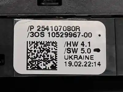 Second-hand car spare part left front power window switch for renault captur ii e-tech engineered oem iam references p254107080r  30s1052996700