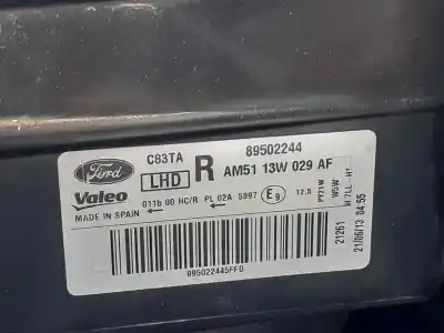 Second-hand car spare part right headlight for ford grand c-max trend oem iam references 89502244  