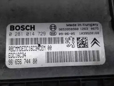 Second-hand car spare part ecu engine control for citroen c4 picasso premier oem iam references 0281014729  9653958980