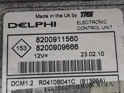 Peça sobressalente para automóvel em segunda mão centralina de motor uce por renault kangoo profesional referências oem iam 8200911560  8200909666