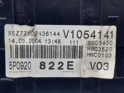 Peça sobressalente para automóvel em segunda mão quadrante por seat altea (5p1) reference referências oem iam 5p0920822e  