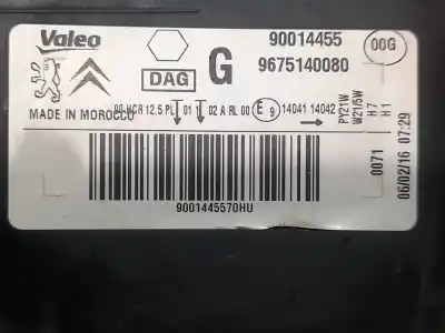 Pezzo di ricambio per auto di seconda mano faro anteriore sinistro per citroen c-elysée exclusive riferimenti oem iam 9675140080  