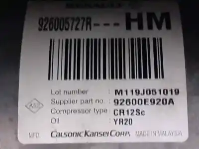 Автозапчасти б/у компрессор кондиционера воздуха за dacia dokker essential ссылки oem iam 926005727r  
