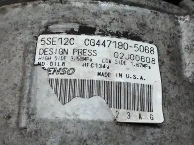 Peça sobressalente para automóvel em segunda mão compressor de ar condicionado a/a a/c por dodge caliber se referências oem iam 4471905068  