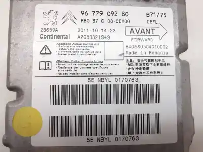 Second-hand car spare part airbag control unit for citroen c4 lim. seduction oem iam references 9677909280  a2c53321949