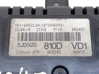 Peça sobressalente para automóvel em segunda mão quadrante por skoda fabia (5j2 ) style referências oem iam 5j0920810d  