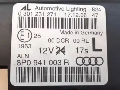 Gebrauchtes Autoersatzteil linker scheinwerfer zum audi a3 (8p) 2.0 tdi ambiente (dpf) (125kw) oem-iam-referenzen 8p0941003r  0301231271
