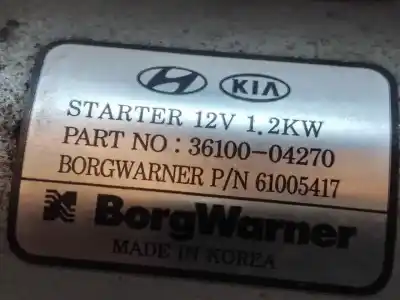 Second-hand car spare part starter motor for kia ceed business oem iam references 3610004270  