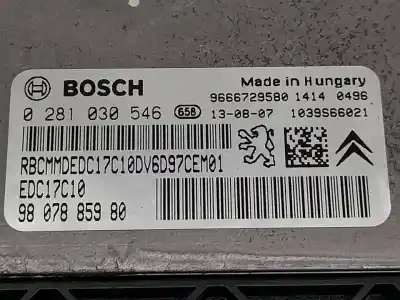 Second-hand car spare part ecu engine control for citroen c4 lim. seduction oem iam references 0281030546  9807885980