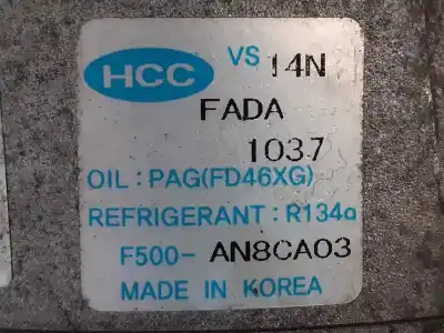 Peça sobressalente para automóvel em segunda mão compressor de ar condicionado a/a a/c por kia cee´d drive referências oem iam f500an8ca03  1037