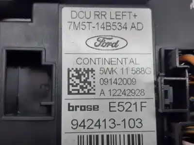 Second-hand car spare part rear left window regulator for ford kuga (cbv) trend oem iam references 7m5t14b534ad  lh0618