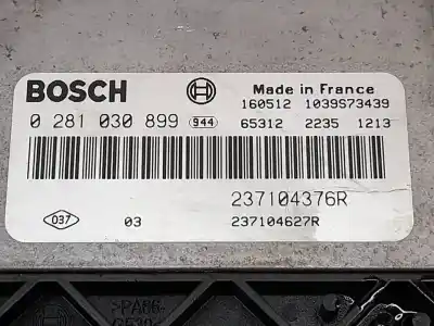 Second-hand car spare part ecu engine control for renault kangoo emotion oem iam references 0281030899  237104376r