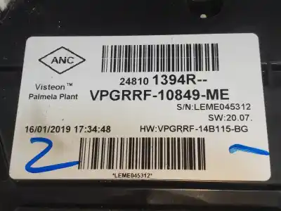 Автозапчастина б/у панель інструментів для renault captur ii edition one посилання на oem iam 248101394r  vpgrrf10849me